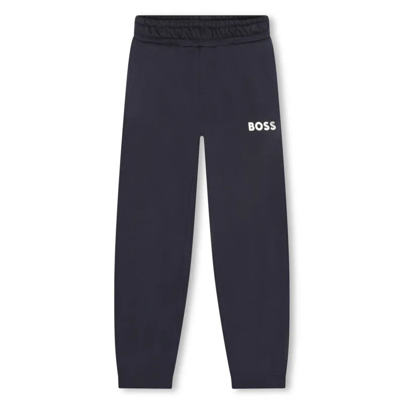 JOGGING BOTTOMS NAVY WHITE BOSS LOGO / J24858-849