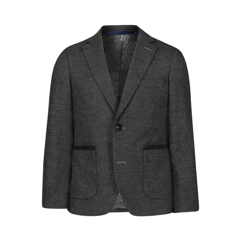 BLAZER CHARCOAL WAFFLE KNIT