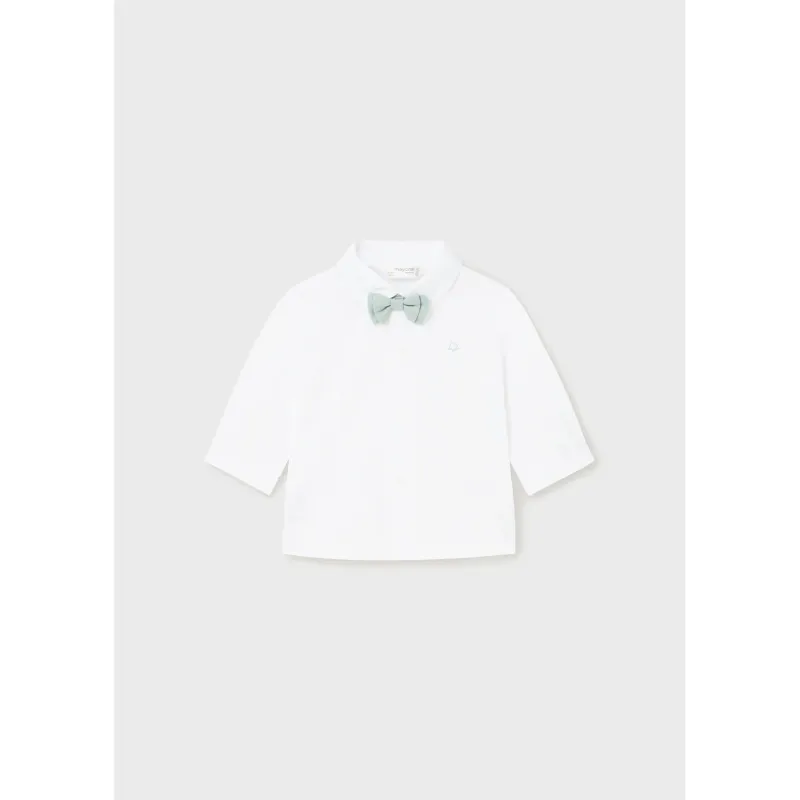 2PC SHIRT & BOWTIE WHITE & GREEN / 1196-026