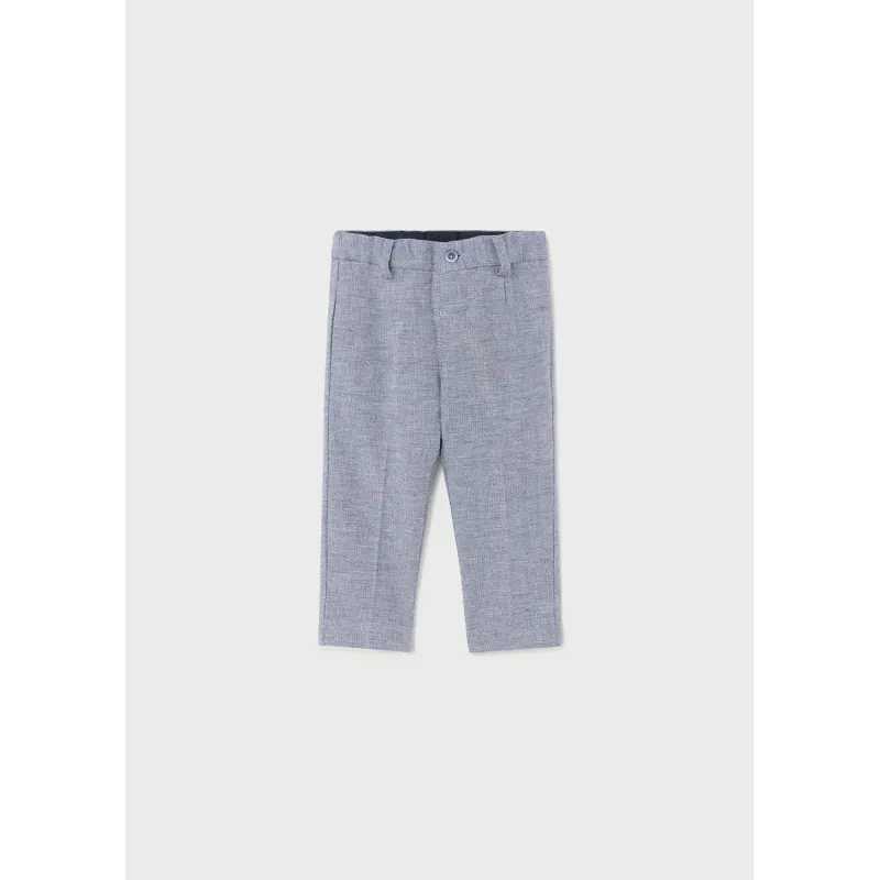 LINEN PANT NAVY MIX CHINO TAILORING DRESSY / 1547-084