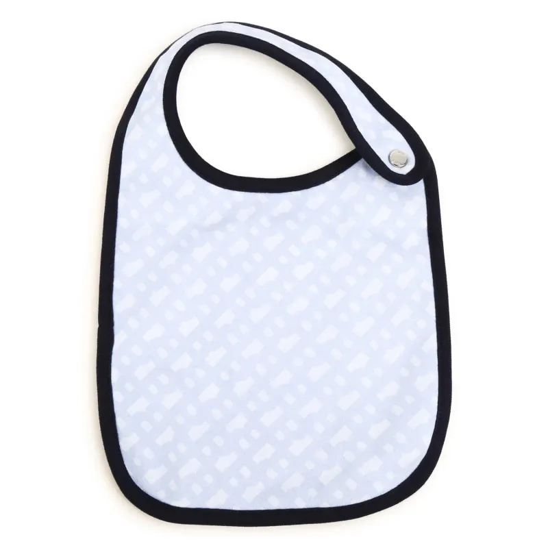 BIB PALE BLUE PRINT NAVY EDGING / J98424-771