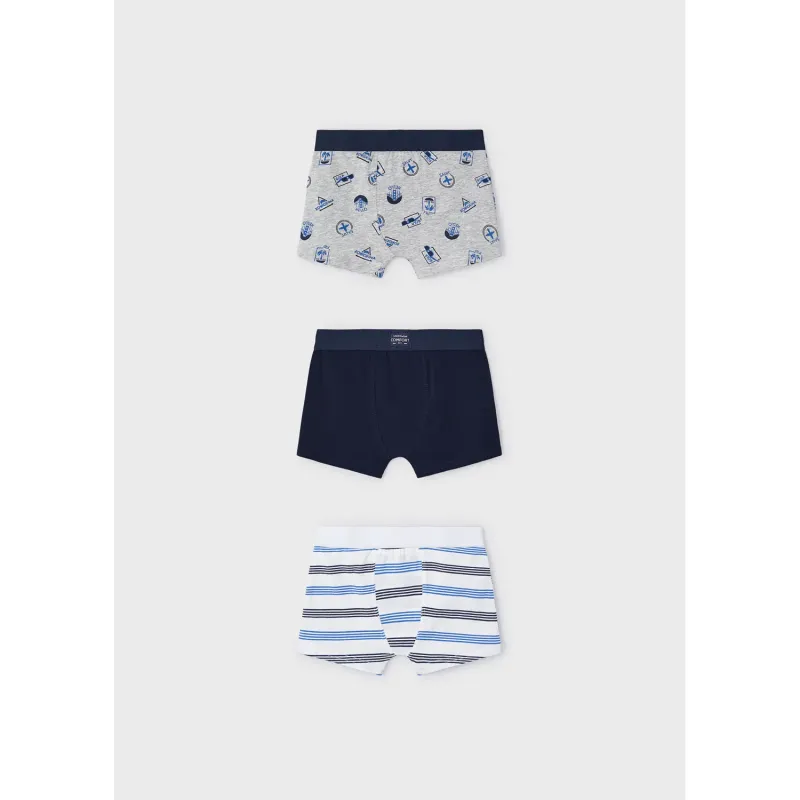 3PACK BOXER SHORT NAVY GREY OR CREAM SSORTED PRINTS / 10694-014