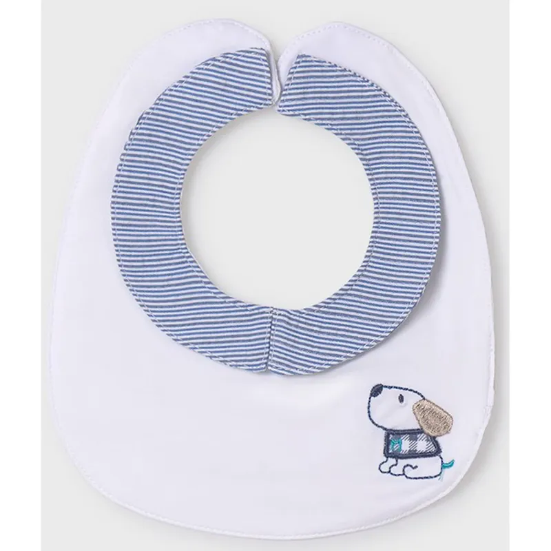 BIB WHITE BLUE STRIPE COLLAR / 9408-071