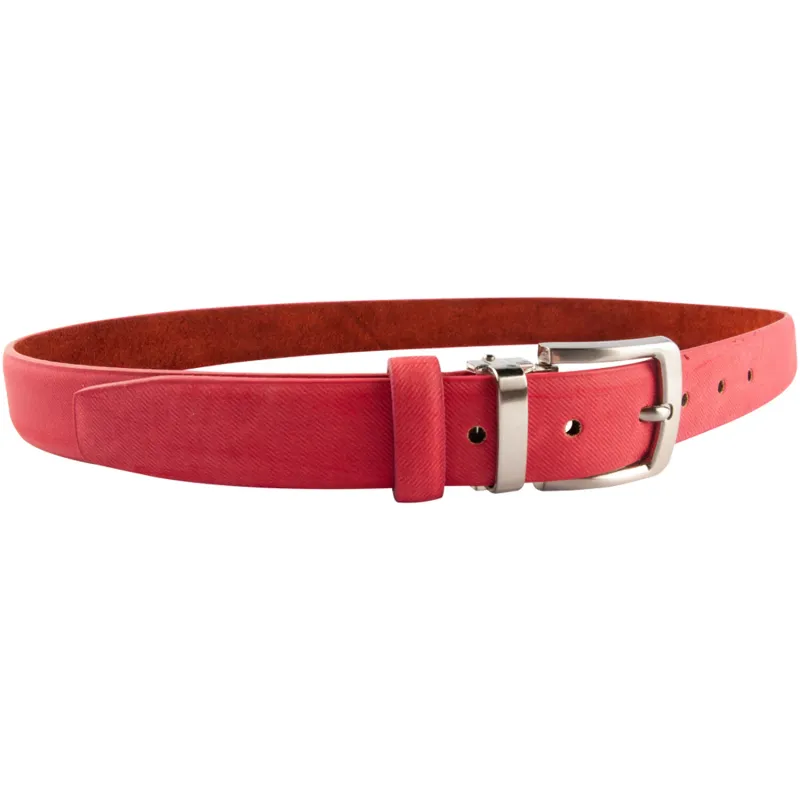 BELT RED HERRINGBONE SUEDE / TB1268