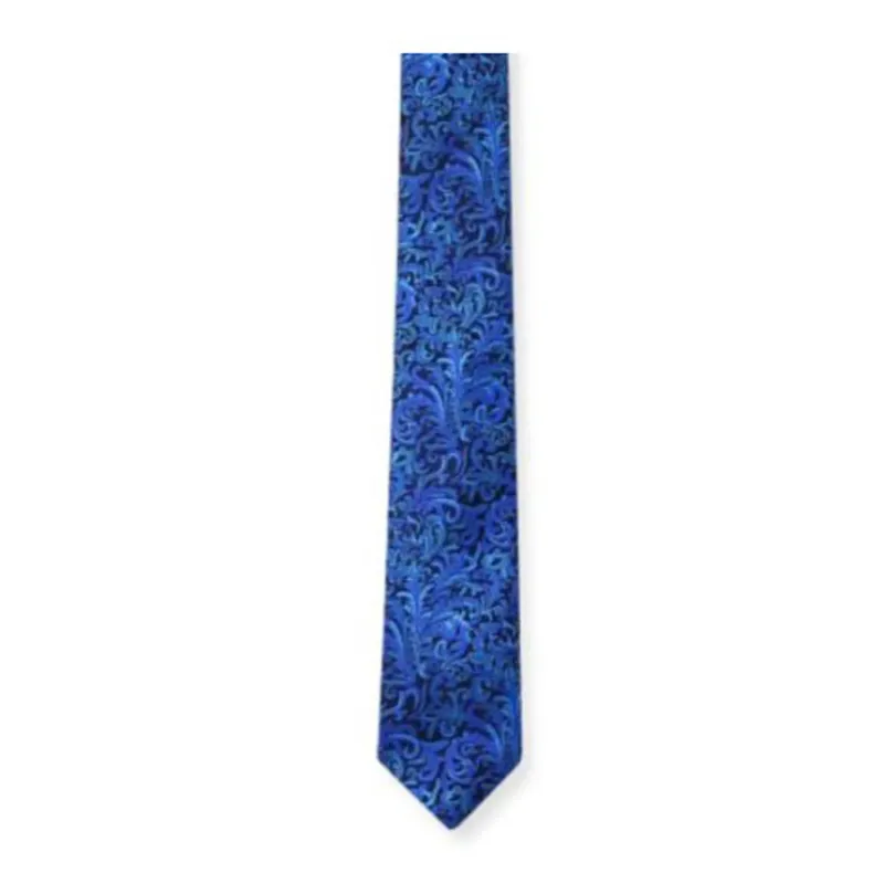 TIE DARK& LIGHT BLUE LEAF PRINT / 99