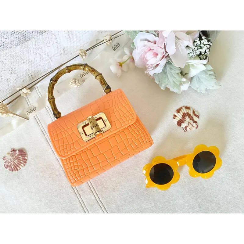 PURSE ORANGE JELLY BAMBOO HANDLE / PSJL0712