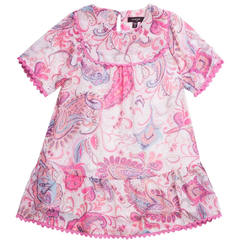DRESS NOLA PAISLEY W SCALLOP