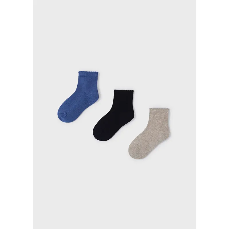 3PACK SOCK NAVY BLUE & LIGHT BROWN / 10578-094