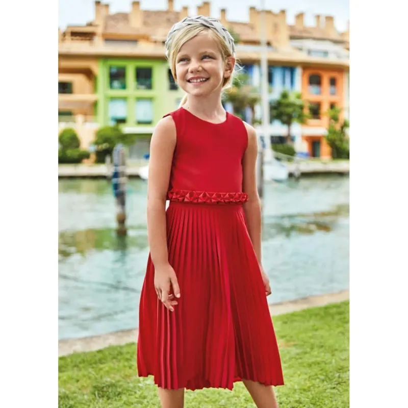 ROMPER RED PLEATED SHORT / 3843-085