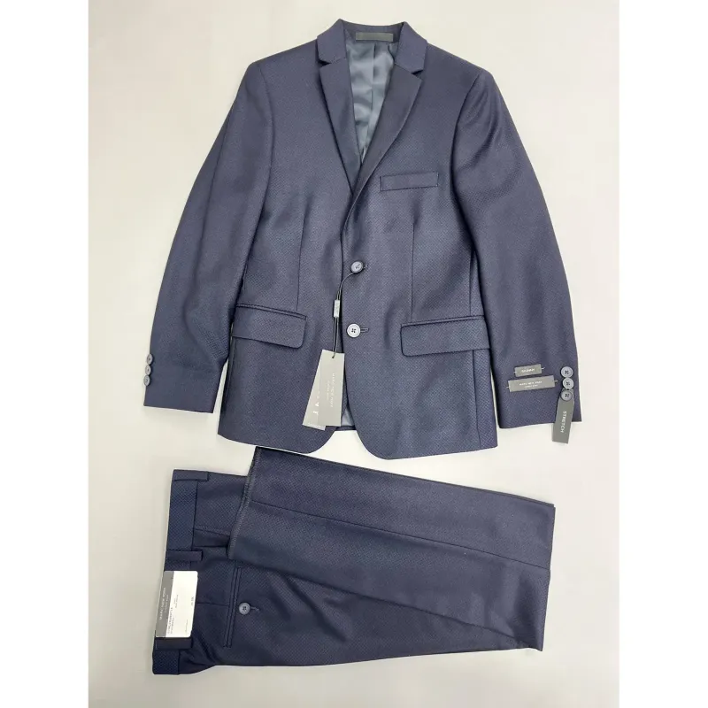 2PC SUIT NAVY TONE ON TONE SKINNY FIT STRETCH / BCWL2MAW0714