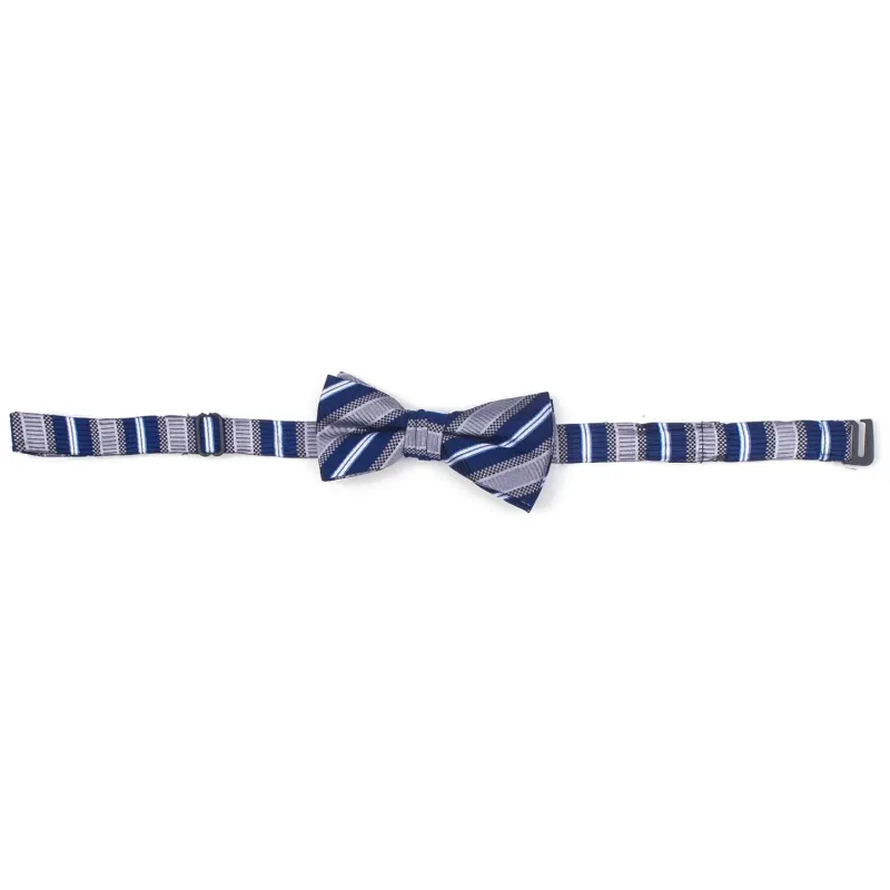 BOWTIE SILK MULTI COLORED NAVY & GREY / SBT930