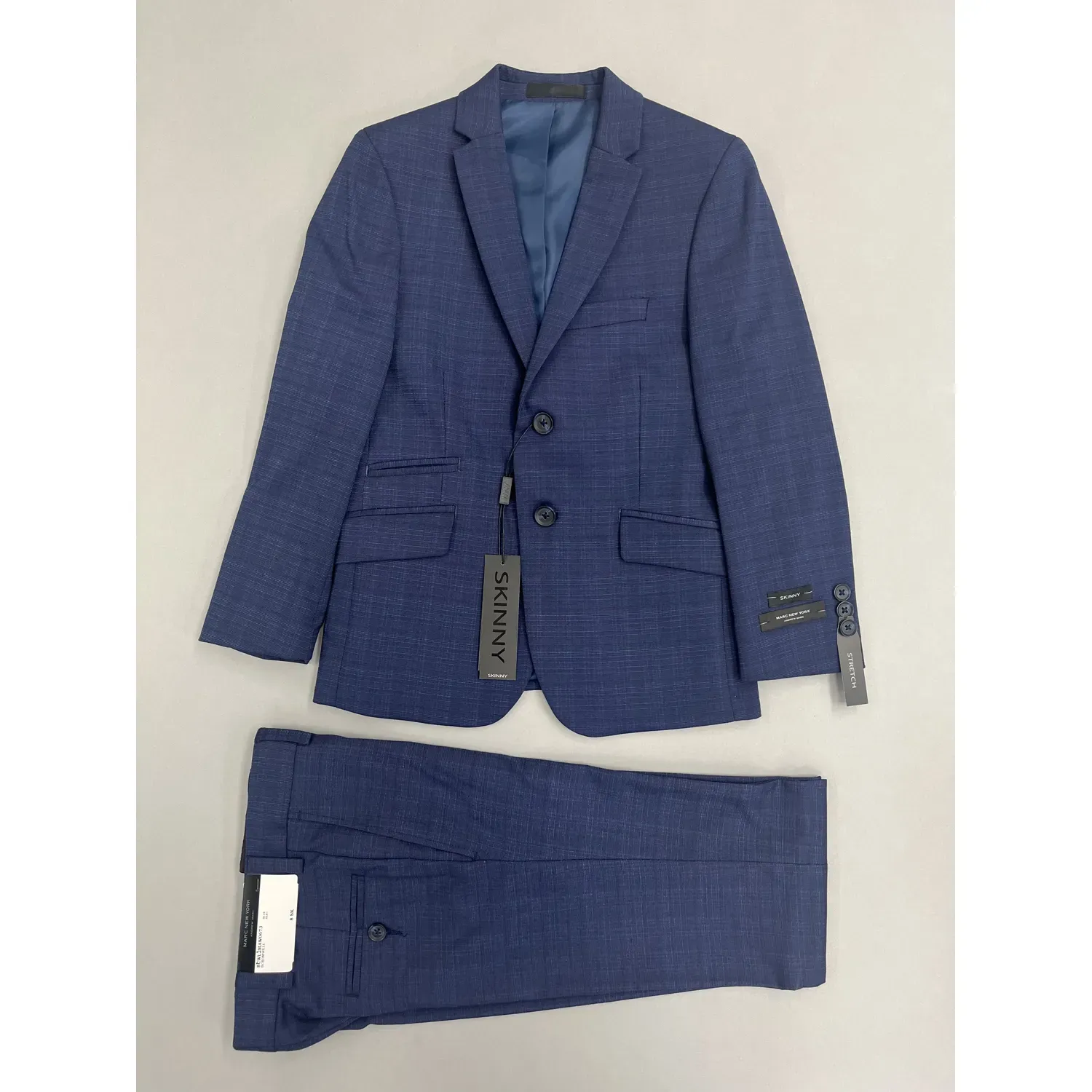 FORMAL SUIT MID BLUE SKINNY FIT TONE ON TONE DRESSY / BCWL2MAW0673