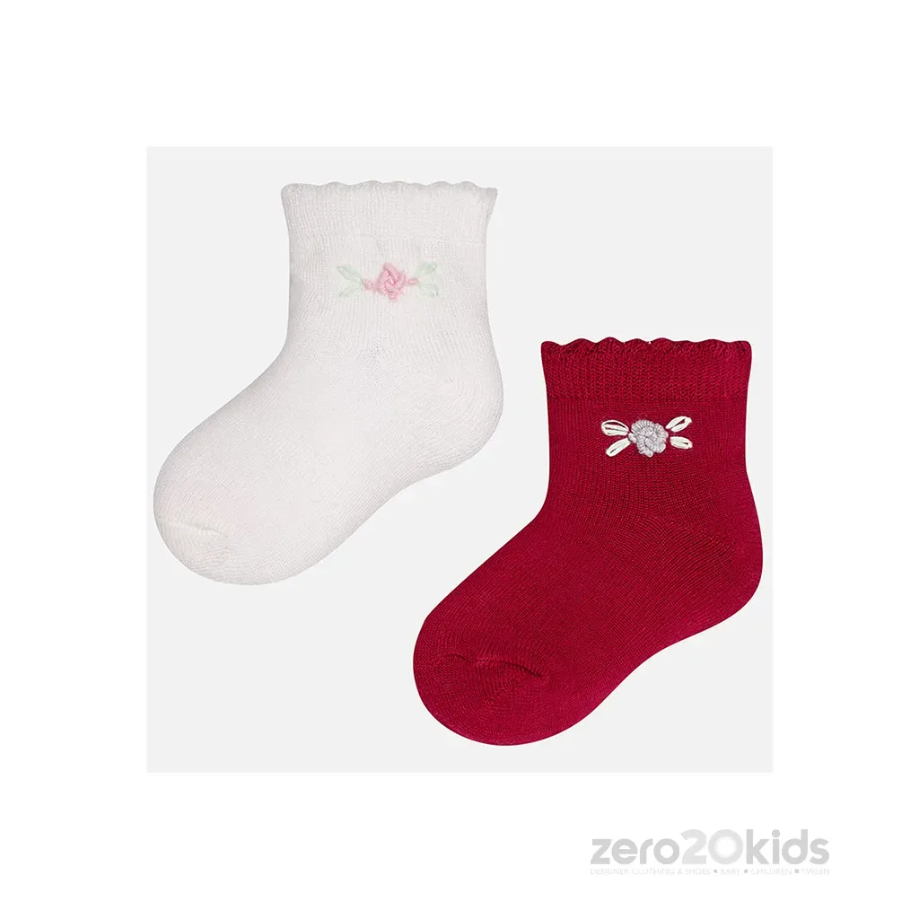 2PACK SOCK0232 MAROON & WHT