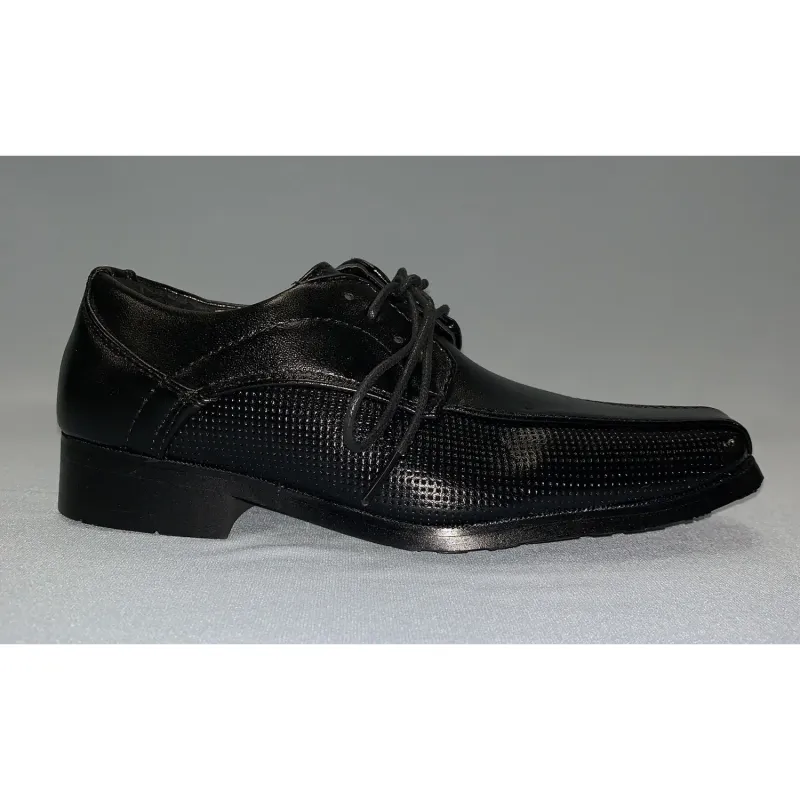 SHOE BLACK WITH LACES PIN HOLES SIDE PATTERN / LM14
