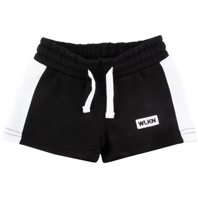 wsj02 SWEAT SHORT BLACK WHITE SIDE STRIPE / 20sp