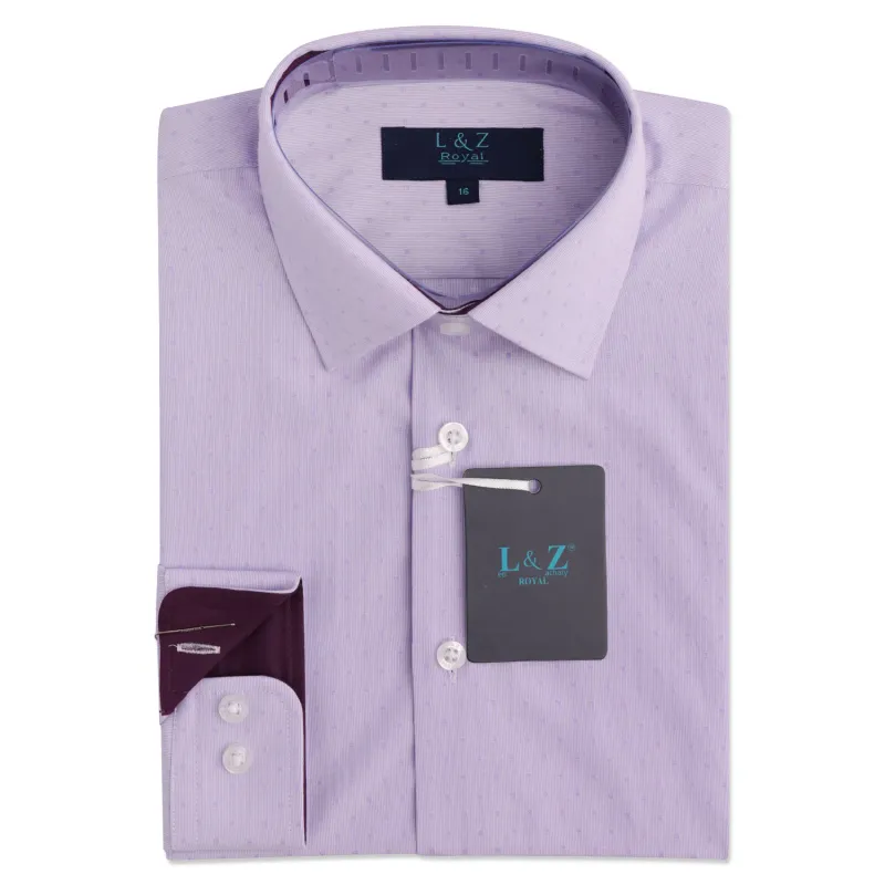 SHIRT LILAC BOX PRINT / 5975