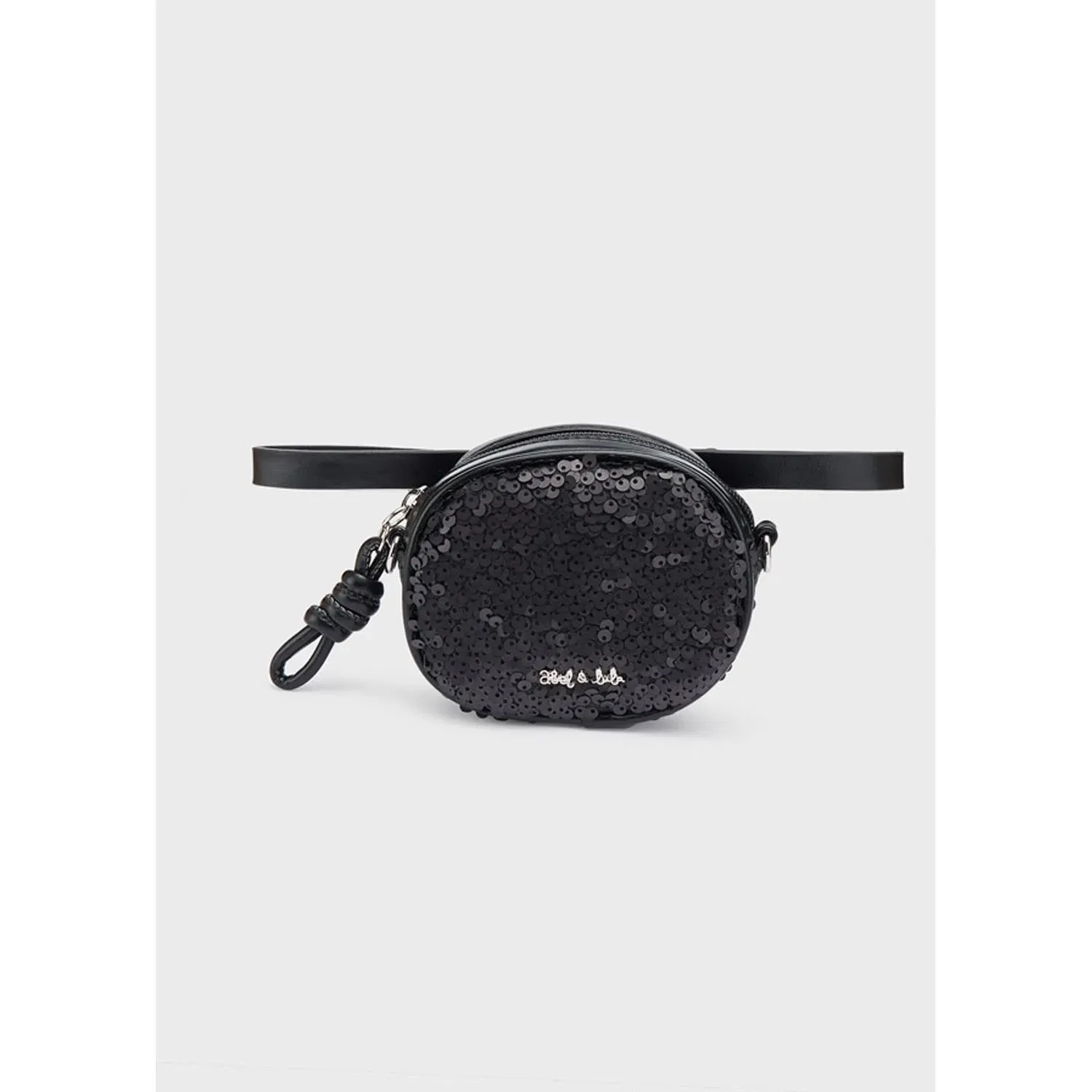 BLACK SEQUIN WAIST BAG / 5963