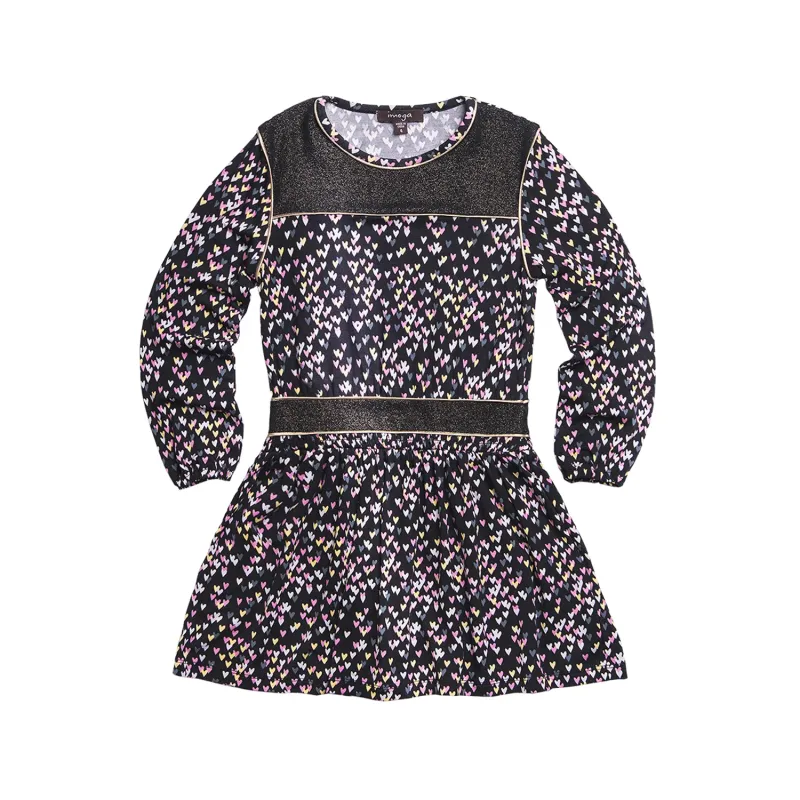 DRESS BLACK MULTI COLORED HEA
