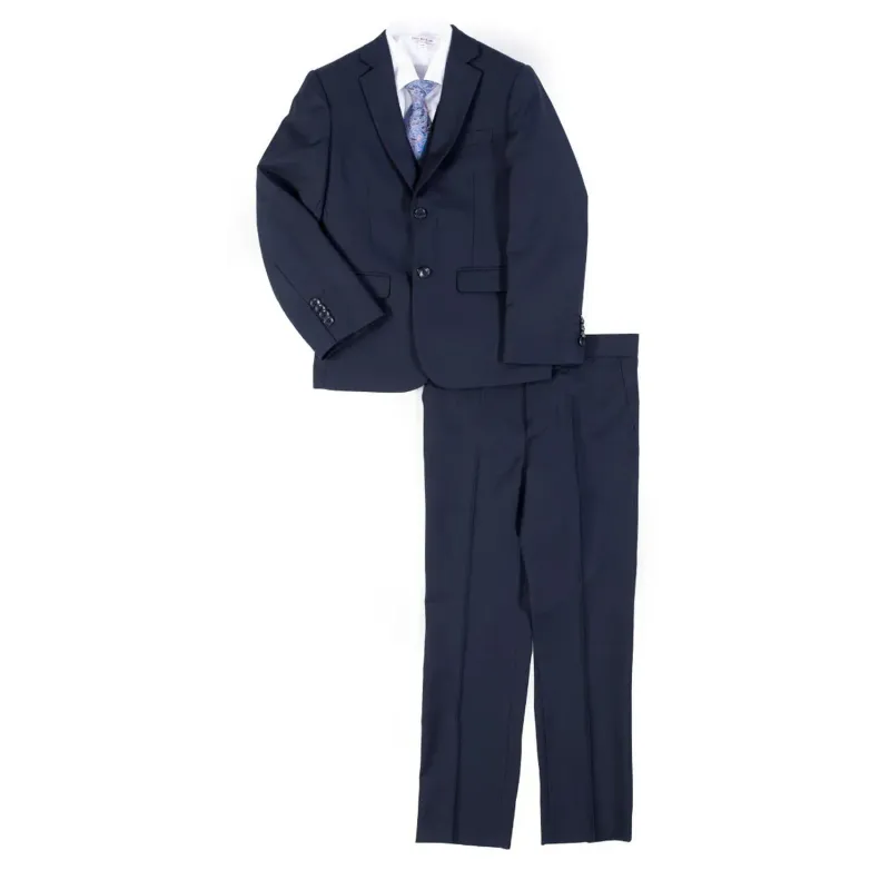 3PC SUIT NAVY SOLID SLIM FIT / SD040