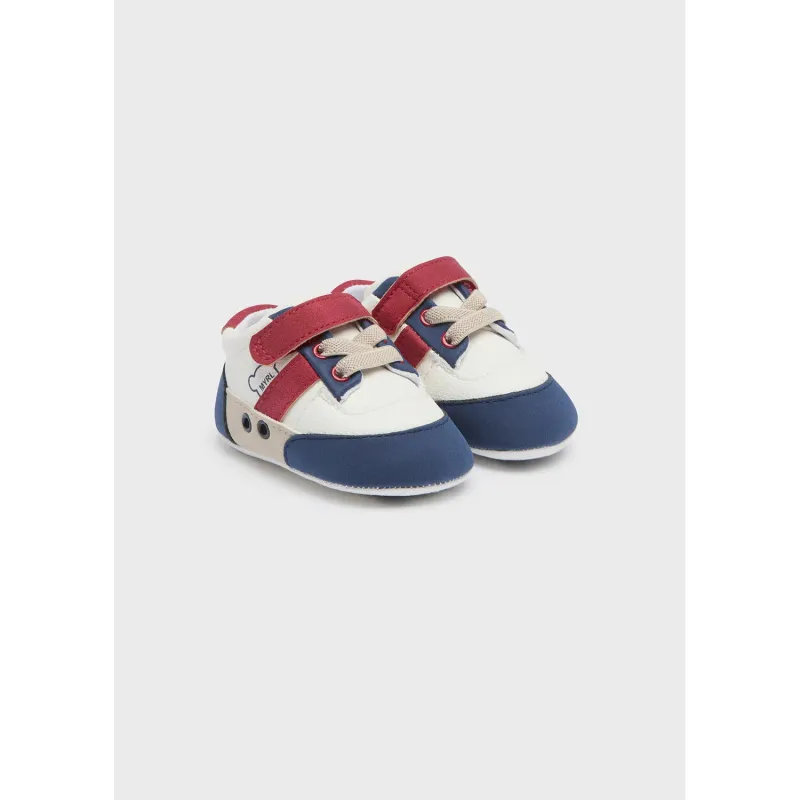 TRAINING SHOE WHIT NAVY & RED STRIPE / 9736-032
