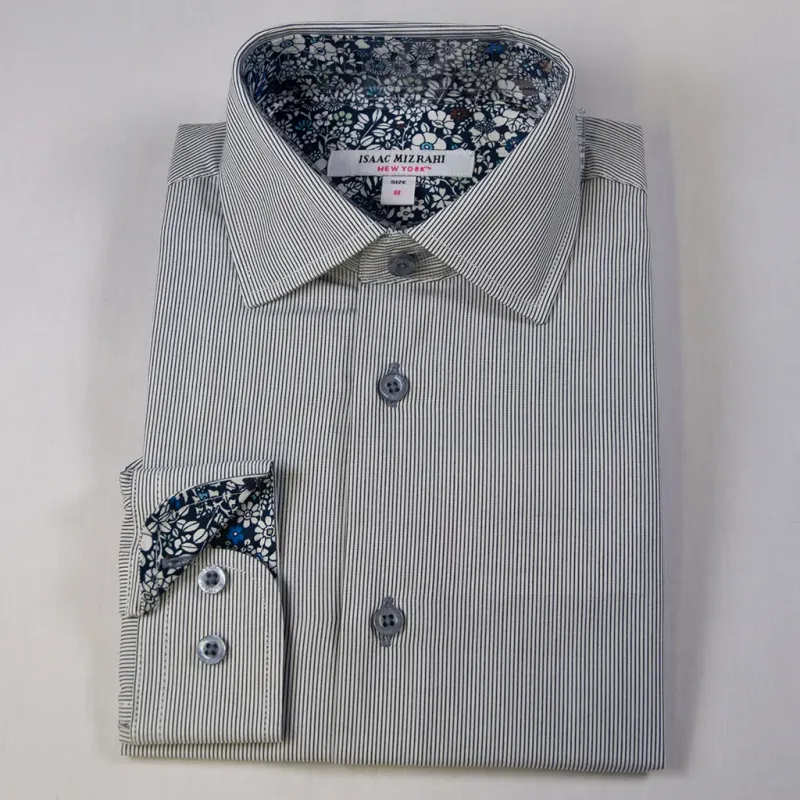 SHIRT SH9468 BLK STRP FLOR TR