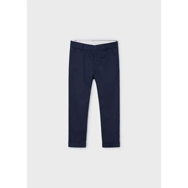 LINEN PANT NAVY CHINO TAILORING / 3542-095