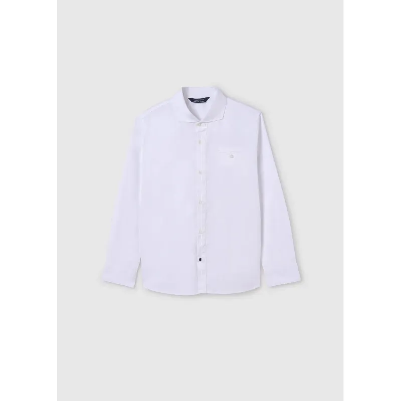 DRESS SHIRT WHITE LONG SLEEVE / 6124-039