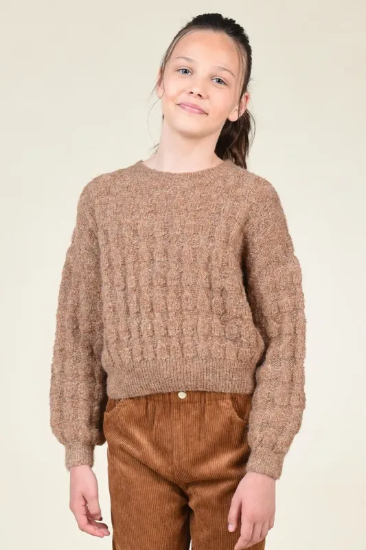 KNIT SWEATER CAMEL BROWN / MEF1516AA