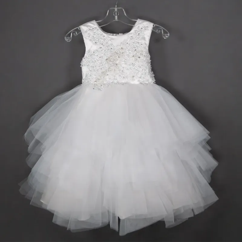 DRESS PAC324 EMB BOD&TUL LAYR