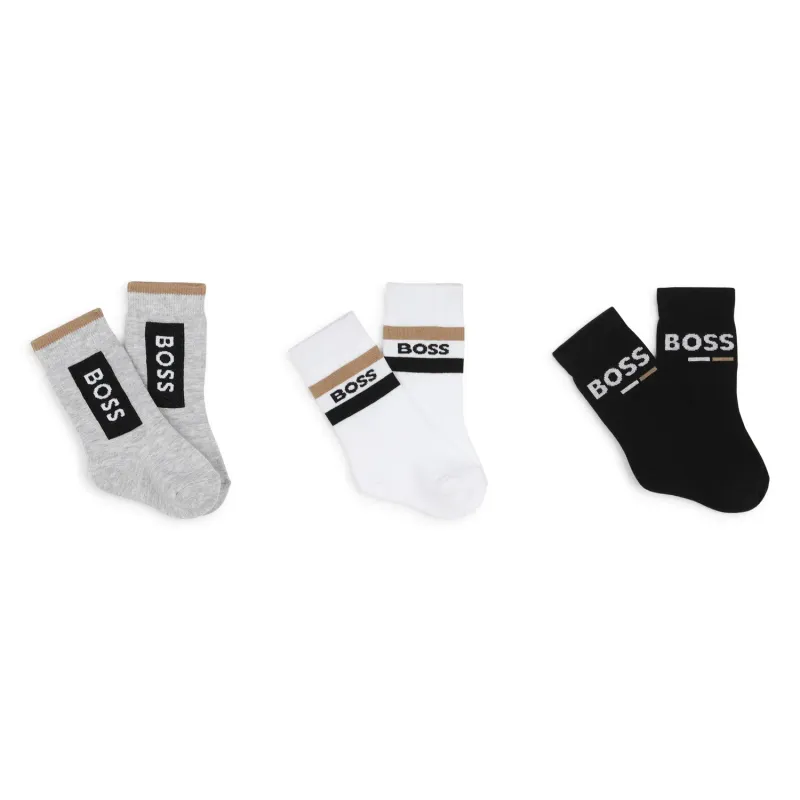 3PACK SOCK BLACK &WHITE &GREY / J51601-09B