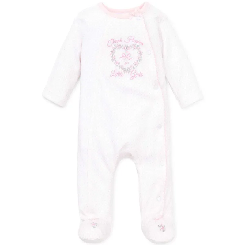 SLEEPER WHITE PINK DOT THANNK HEAVEN LITTLE GIRLS / LBQ01556N