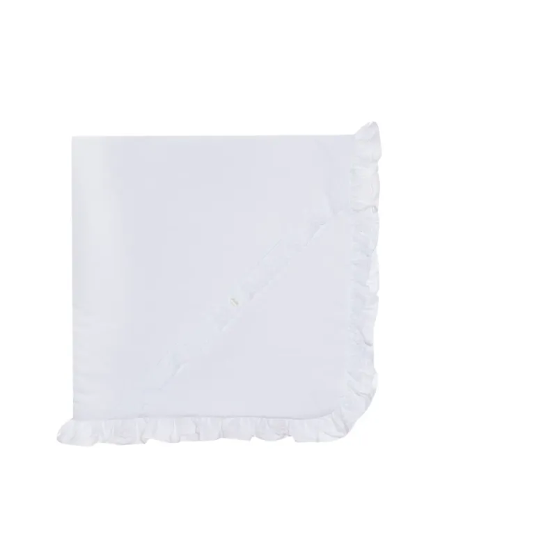 BLANKET WHITE LACE & FRILL EDGING / 3133004