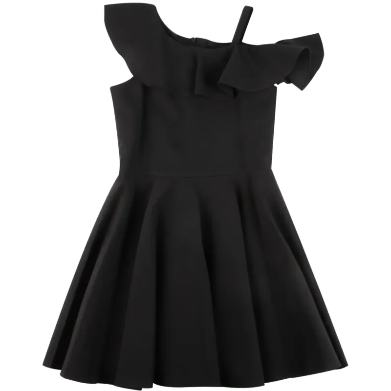 DRESS BLACK OFF THE SHOULDER FLARE SKIR / 4135F