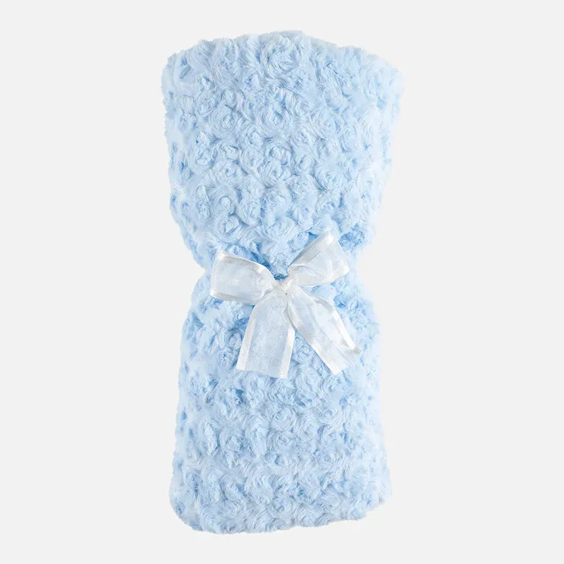 FUR BLANKET LIGHT BLUE RAISE
