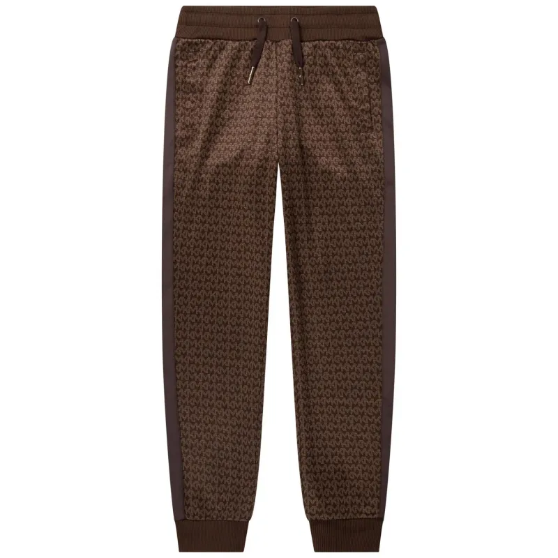 PANT BROWN MINI MK JACQUARD ALOVER PRINT / R14141-319