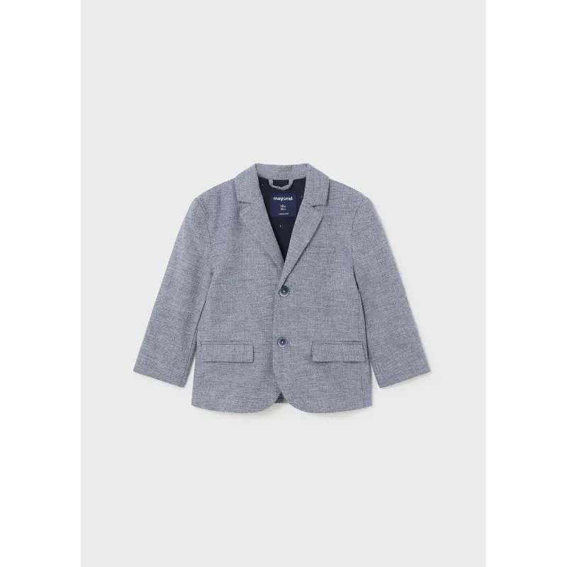 LINEN JACKET / BLAZER NAVY MIX / 1444-052