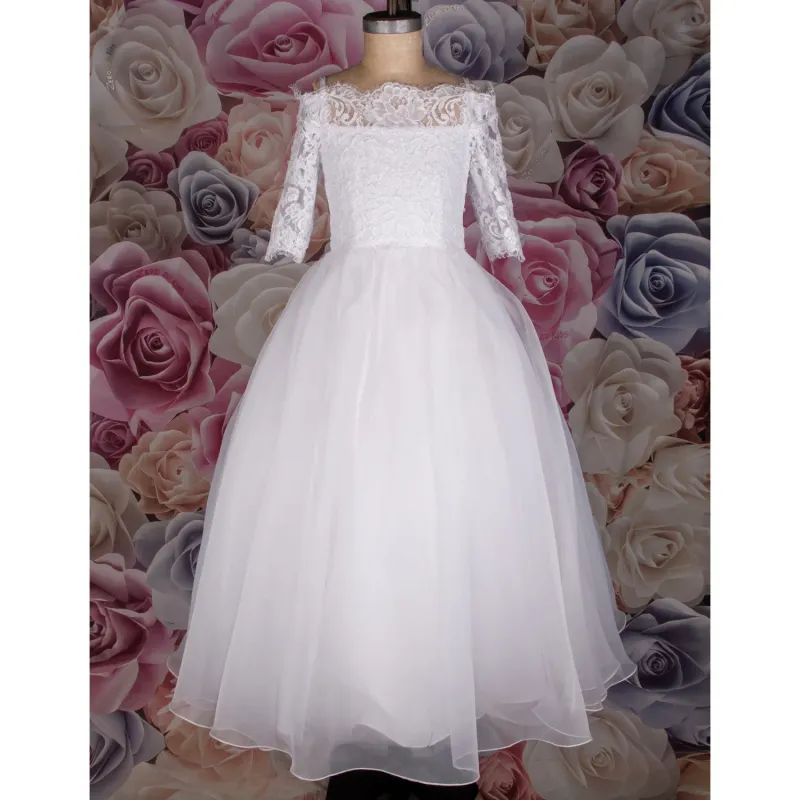 GOWN 1881H LACE BOD SLV TULLE