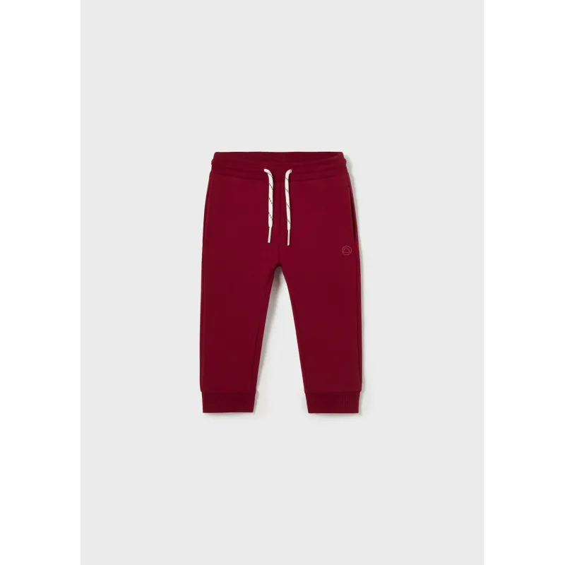 RED FLEECE PANT WITH CUFF & POCKETS / 704-044