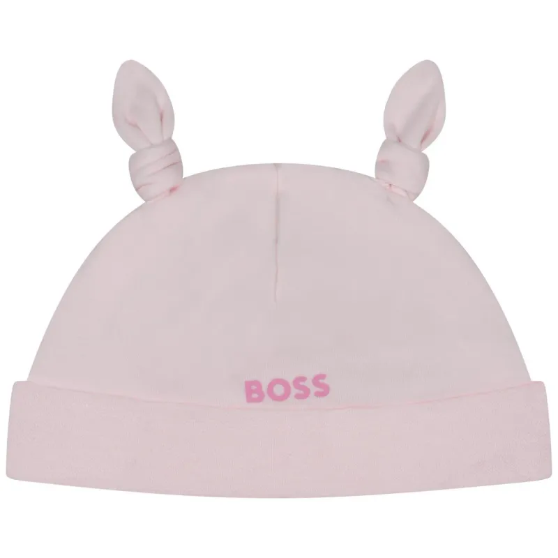 PULLON HAT PALE PINK BOSS LOGO / J91146-44L