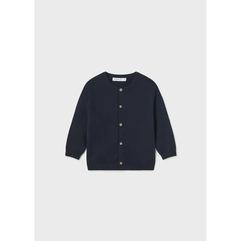 NAVY CARDIGAN FINE KNIT LONG SLEEVE / 2320-060