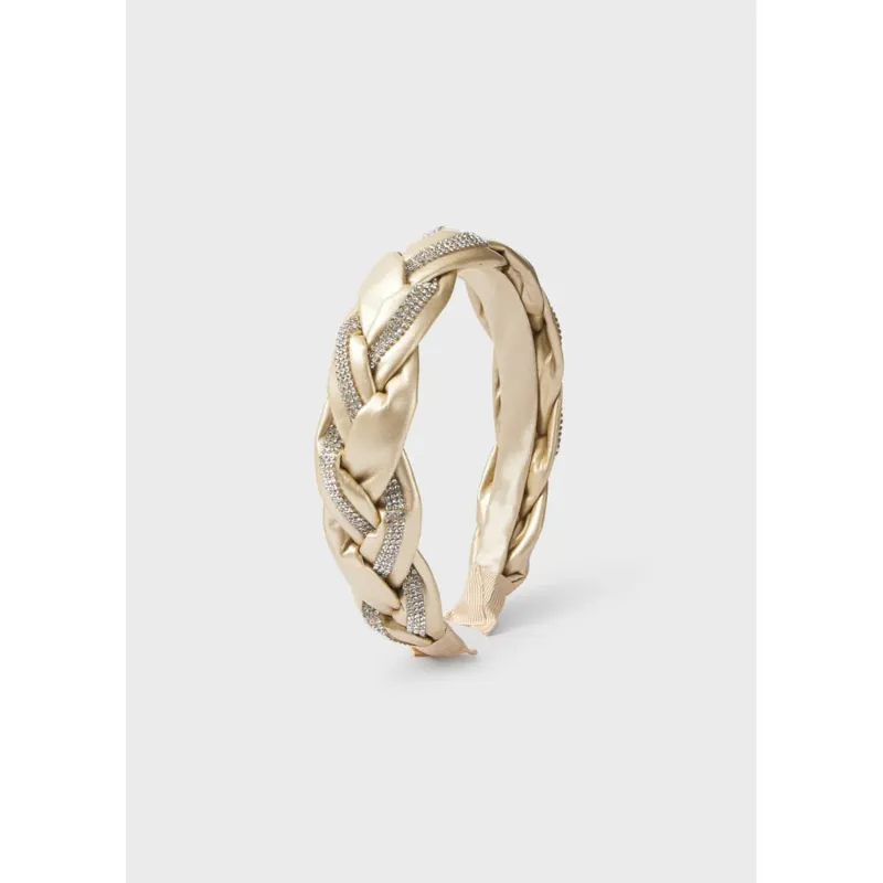 HEADBAND HARD GOLD RHINESTONE TRIM / 10486-012