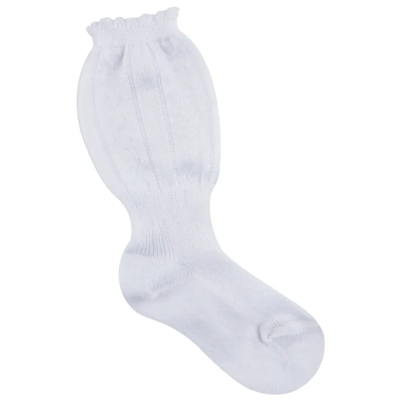 SOCK 018 WHT LONG BA