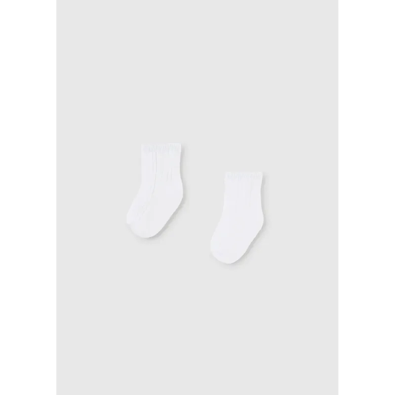 2PAIR SOCK SET WHITE DRESSY / 9708-073