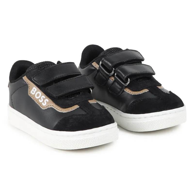 BLACK SNEAKER SHOE IMITATION LEATHER & MESH / 51346-09B
