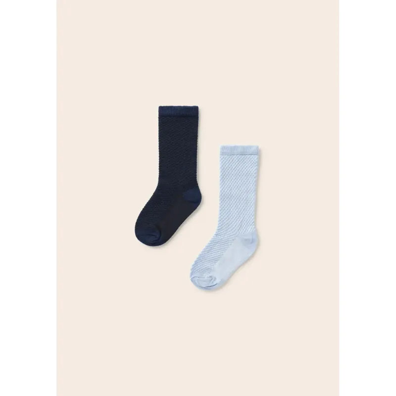 2PACK SOCKS NAVY & BLUE KNEEHIGH / 10395-008