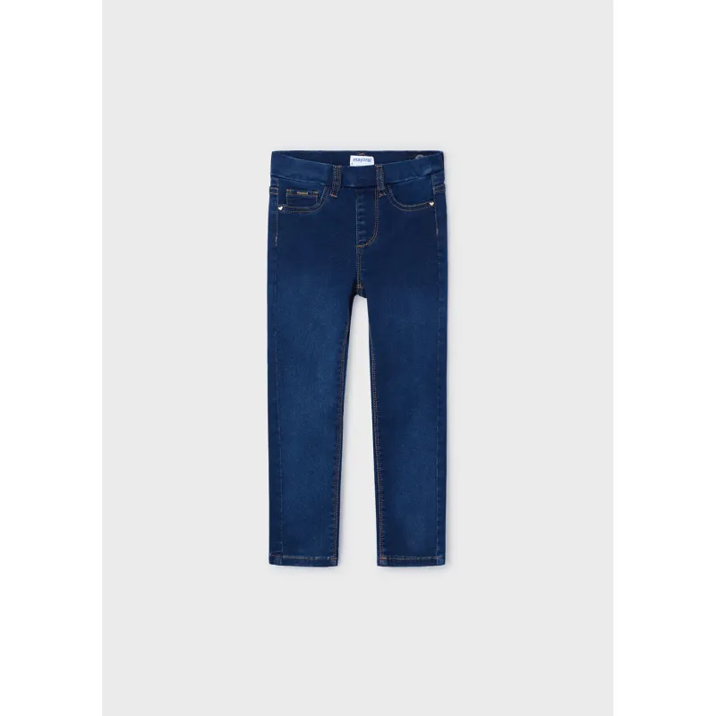 DARK BLUE DENIN JEAN SKINNY FIT GOLD STITCH TRIM / 577-065