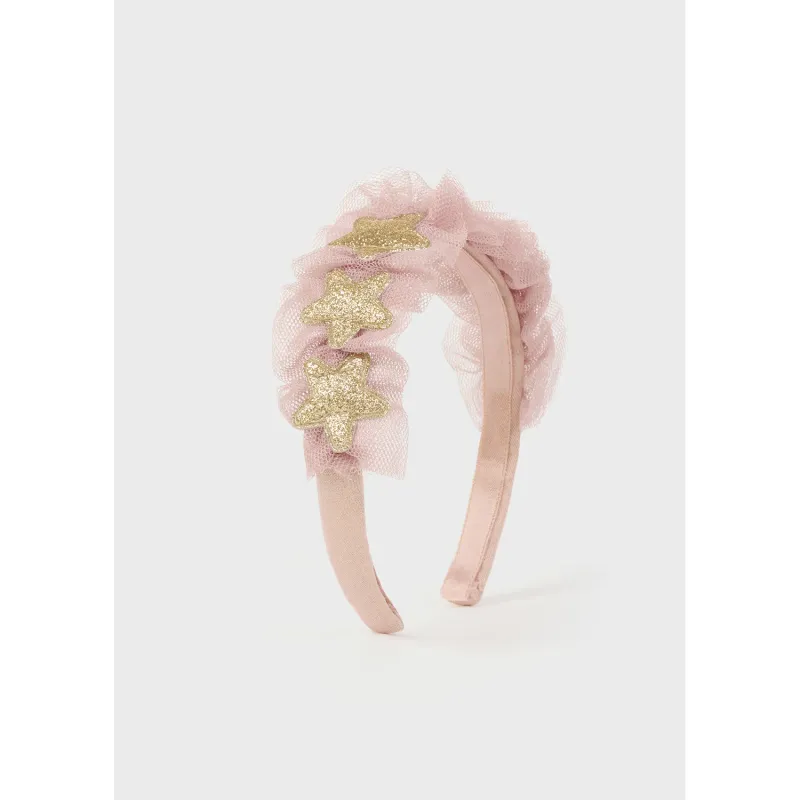 BLUSH HEADBAND TULLE & STARS APPLIQUE / 10.778-028