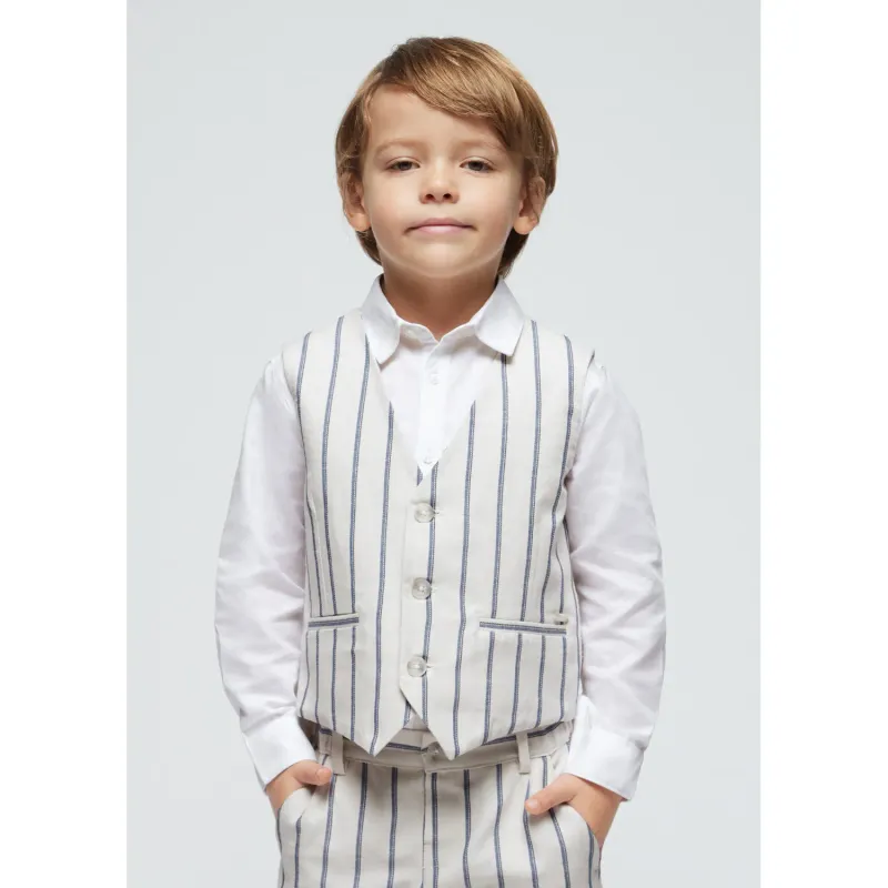 VEST BEIGE & NAVY STRIPE / 3359-050