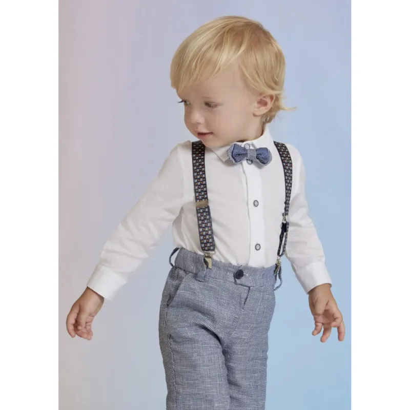 SUSPENDER NAVY BABY AL LOGO PRINT / 5445-039