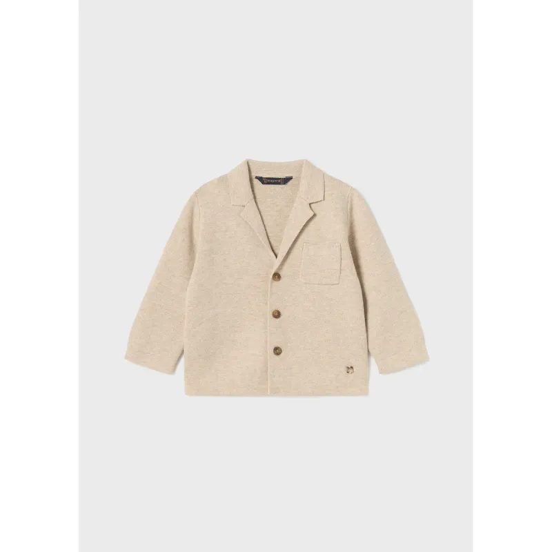 BEIGE KNIT JACKET DRESSY / 2464-051